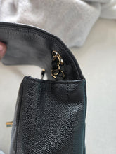 Load image into Gallery viewer, Chanel Mini Rectangle Chevron Black Caviar Gold Hw