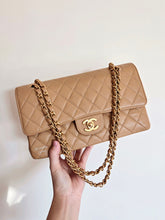 Load image into Gallery viewer, Chanel Classic Medium Flap Dark Beige Caviar 24k Gold