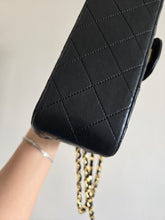 Load image into Gallery viewer, Chanel Small Classic Flap Black Vintage Lambskin 24k Gold