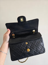 Load image into Gallery viewer, Chanel Small Classic Flap Black Vintage Lambskin 24k Gold