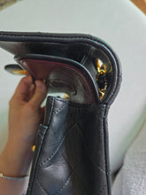 Load image into Gallery viewer, Chanel Small Classic Flap Black Vintage Lambskin 24k Gold