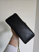 Load image into Gallery viewer, Chanel Mini Square Black Caviar Edge Stitching Gold Hardware