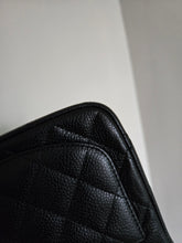 Load image into Gallery viewer, Chanel Mini Square Black Caviar Edge Stitching Gold Hardware