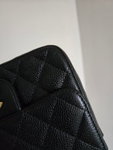 Load image into Gallery viewer, Chanel Mini Square Black Caviar Edge Stitching Gold Hardware