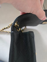 Load image into Gallery viewer, Chanel Mini Square Black Caviar Edge Stitching Gold Hardware