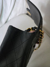 Load image into Gallery viewer, Chanel Mini Square Black Caviar Edge Stitching Gold Hardware