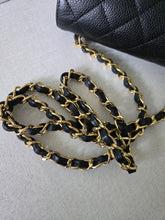 Load image into Gallery viewer, Chanel Mini Square Black Caviar Edge Stitching Gold Hardware