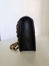 Load image into Gallery viewer, Chanel Single Flap Small Flap Sellier Black Lambskin 24k Gold