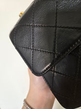 Load image into Gallery viewer, Chanel Single Flap Small Flap Sellier Black Lambskin 24k Gold