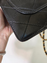 Load image into Gallery viewer, Chanel Single Flap Small Flap Sellier Black Lambskin 24k Gold