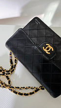 Load image into Gallery viewer, Chanel Single Flap Small Flap Sellier Black Lambskin 24k Gold
