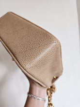 Load image into Gallery viewer, Chanel Dark Beige Mini Caviar Vintage Chevron 24k Gold