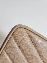 Load image into Gallery viewer, Chanel Dark Beige Mini Caviar Vintage Chevron 24k Gold