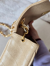 Load image into Gallery viewer, Chanel Dark Beige Mini Caviar Vintage Chevron 24k Gold
