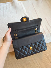 Load image into Gallery viewer, Chanel Small Classic Flap Black Caviar Gold Hw