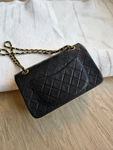 Load image into Gallery viewer, Chanel Vintage Small Classic Flap Black Lambskin 24k Gold