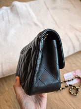 Load image into Gallery viewer, Chanel 17c Mini Rectangle Black Caviar Gold Hw