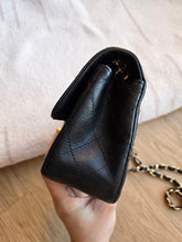 Load image into Gallery viewer, Chanel 17c Mini Rectangle Black Caviar Gold Hw