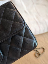 Load image into Gallery viewer, Chanel 17c Mini Rectangle Black Caviar Gold Hw