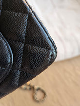 Load image into Gallery viewer, Chanel 17c Mini Rectangle Black Caviar Gold Hw