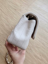 Load image into Gallery viewer, Chanel 18B Ivory Caviar Chevron Mini Rectangle Gold Hw