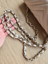Load image into Gallery viewer, Chanel 18B Ivory Caviar Chevron Mini Rectangle Gold Hw