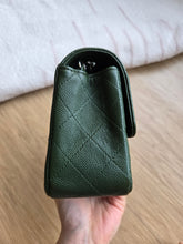Load image into Gallery viewer, Chanel Forest Green Caviar Mini Rectangle Silver Hw