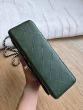 Load image into Gallery viewer, Chanel Forest Green Caviar Mini Rectangle Silver Hw