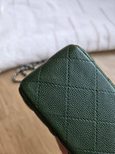 Load image into Gallery viewer, Chanel Forest Green Caviar Mini Rectangle Silver Hw