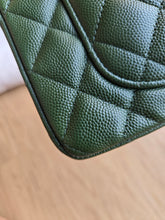 Load image into Gallery viewer, Chanel Forest Green Caviar Mini Rectangle Silver Hw