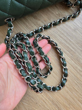 Load image into Gallery viewer, Chanel Forest Green Caviar Mini Rectangle Silver Hw