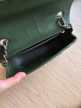 Load image into Gallery viewer, Chanel Forest Green Caviar Mini Rectangle Silver Hw