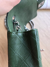 Load image into Gallery viewer, Chanel Forest Green Caviar Mini Rectangle Silver Hw