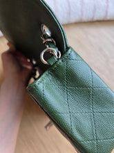 Load image into Gallery viewer, Chanel Forest Green Caviar Mini Rectangle Silver Hw