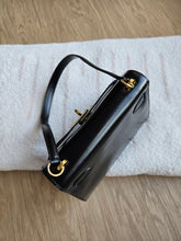 Load image into Gallery viewer, Hermes Mini Kelly 20 Vintage Box Leather Black Gold Hw