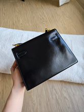 Load image into Gallery viewer, Hermes Mini Kelly 20 Vintage Box Leather Black Gold Hw