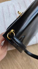 Load image into Gallery viewer, Hermes Mini Kelly 20 Vintage Box Leather Black Gold Hw