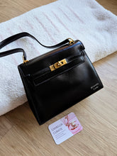 Load image into Gallery viewer, Hermes Mini Kelly 20 Vintage Box Leather Black Gold Hw