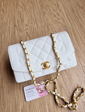 Load image into Gallery viewer, Chanel Diana Caviar Small White 24k Gold