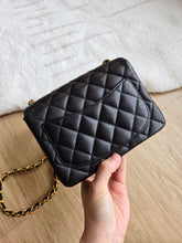 Load image into Gallery viewer, Chanel Mini Caviar Square Black 24k Gold Hardware