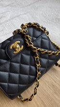 Load image into Gallery viewer, Chanel Mini Caviar Square Black 24k Gold Hardware