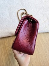 Load image into Gallery viewer, Chanel Burgundy Caviar Mini Rectangle Gold Hw
