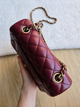 Load image into Gallery viewer, Chanel Burgundy Caviar Mini Rectangle Gold Hw