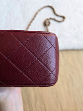 Load image into Gallery viewer, Chanel Burgundy Caviar Mini Rectangle Gold Hw