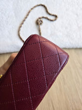 Load image into Gallery viewer, Chanel Burgundy Caviar Mini Rectangle Gold Hw