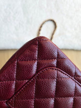 Load image into Gallery viewer, Chanel Burgundy Caviar Mini Rectangle Gold Hw