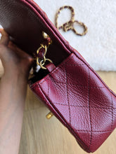 Load image into Gallery viewer, Chanel Burgundy Caviar Mini Rectangle Gold Hw