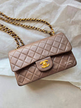 Load image into Gallery viewer, Chanel Mocha Dark Beige Small Classic Flap Vintage 24k Gold