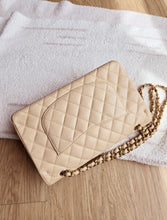 Load image into Gallery viewer, Chanel Classic Medium Flap Beige Claire Caviar 24k Gold