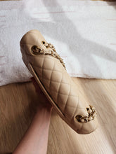 Load image into Gallery viewer, Chanel Classic Medium Flap Beige Claire Caviar 24k Gold